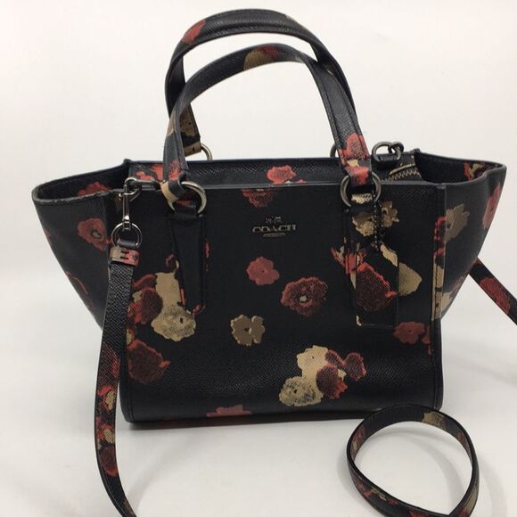 Coach Crosby Mini Carryall Satchel Floral Print Coated Canvas 33856 - Picture 5 of 17